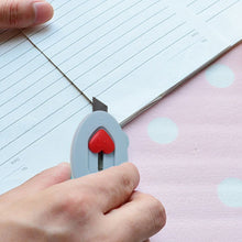 Mini Utility Cutter / Knife with Heart-Shaped Safety Lock (1 Pc)