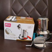 Supermom Stainless Steel Coconut Scraper with Vacuum Base (1 Pc)