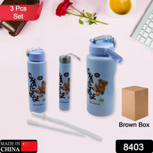 Plastic 3pc Water Bottle Set