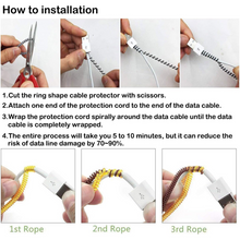 Metallic Cable Protector for Cords & Headphones (Spiral Wrap)