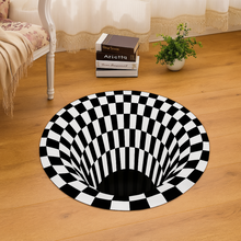 3D Space Round Carpet, Floor Mat Non-Woven Doormat (1 Pc / 78 Cm)