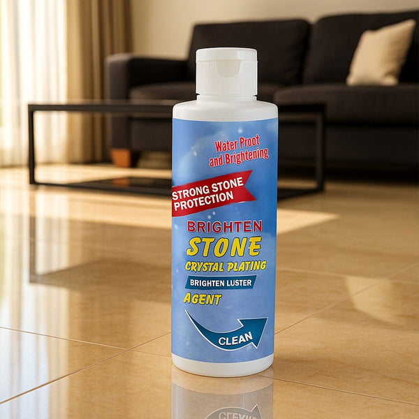 Stone Stain Remover Cleaner, Stone Crystal Plating Agent, Marble Stone Cleaner Polishes, Crystal Plating for Kitchen, Patio, Backyard Marble Cleaner and Polish (75 ML Approx / 1 pc)