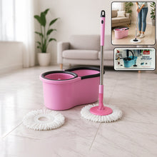 Quick Spin Mop With Steel Spin, Bucket Floor Cleaning, Easy Wheels & Big Bucket, Floor Cleaning Mop with Bucket