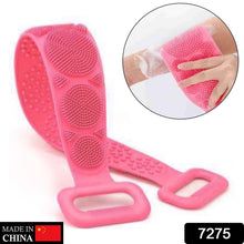 Silicone Body Back Scrubber Double Side Bathing Brush for Skin Deep Cleaning, Scrubber Belt