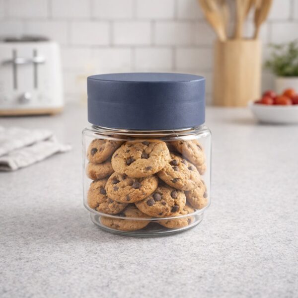 Airtight Transparent Kitchen Storage Jar with Secure Lid (1 Pc / 500 ML Approx)