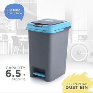 Apex Plastic Push N Pedal Dust Bin