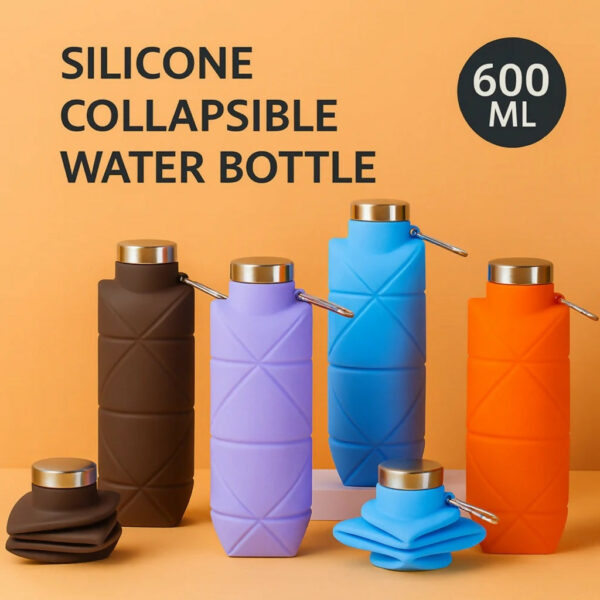 Collapsible Silicone Water Bottle 600ml