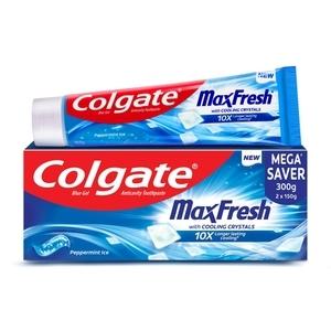 Colgate Max Fresh Peppermint Ice Blue Gel Toothpaste 300 g