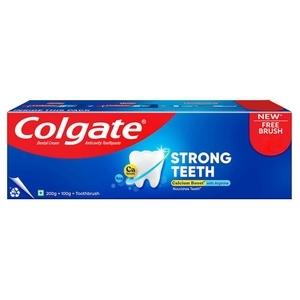 Colgate Strong Teeth Dental Cream Toothpaste with Toothbrush 300 g