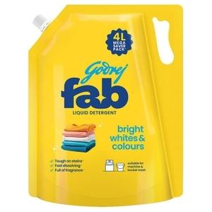 Godrej Fab Bright Whites & Colours Liquid Detergent 4 L
