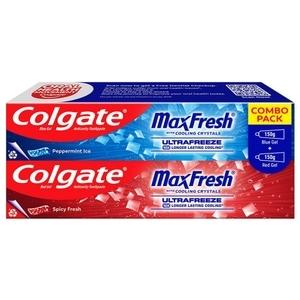 Colgate Max Fresh Red & Blue Gel Combo Pack 150 g (Pack of 2)