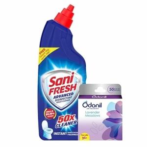 Sanifresh Advanced Disinfectant Toilet Cleaner 1 L (Free Odonil 48 g)